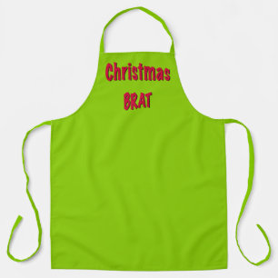 Weihnachtsrot und Brat Green Schürze