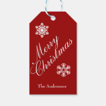 Weihnachtsrot und weiße Schneeflocken - Geschenk T