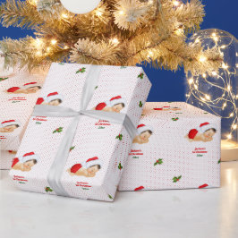 Weihnachtsrot-Weihnachtsmannmütze Dot Wrapping Pap Geschenkpapier