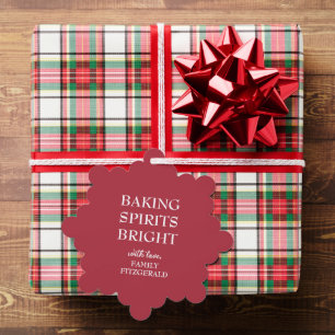 Weihnachtsrote Backgeister Ornament Karte