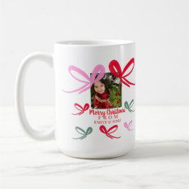 Weihnachtsrote Schleifen Mehrfarbig Gekritzelt Kaffeetasse