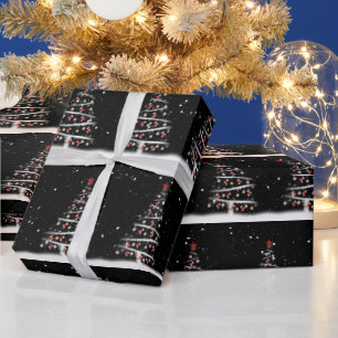 Weihnachtsrote Socken und Baseball-Ornamente  Geschenkpapier