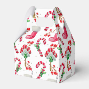 Weihnachtsrote Strümpfe und Zuckerstange Geschenkschachtel