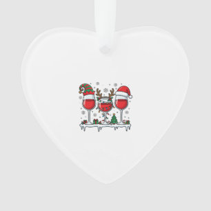Weihnachtsrote Weingläser Feiertagsvektor Ornament
