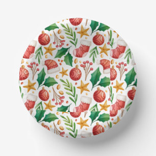 Weihnachtsroter Bulben, Poinsettia Teile und Nut Pappteller