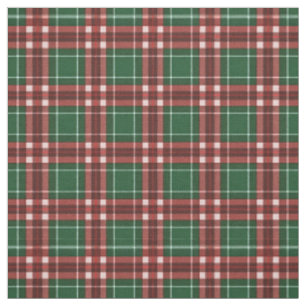 Weihnachtsroter Grüner Weihnachts-Tartan-Karo Stoff