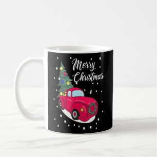 Weihnachtsroter LKW Weihnachtsbaum Vintage Frohe W Kaffeetasse