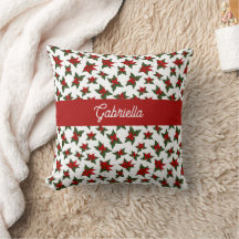 Weihnachtsrotes florales botanisches Muster