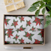 Weihnachtsrotes florales botanisches Muster