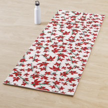 Weihnachtsrotes florales botanisches Muster