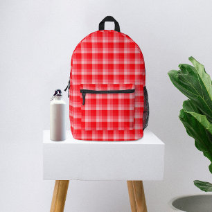 Weihnachtsrotes Karo mit diagonalen Streifen Bedruckter Rucksack