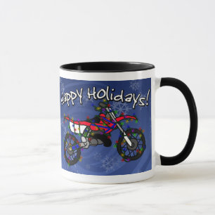 Weihnachtsrotes Schmutz-Fahrrad Tasse