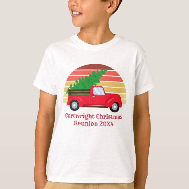 Weihnachtsrottwagen Sonnenuntergang Niedliche Kids T-Shirt (Vorderseite)