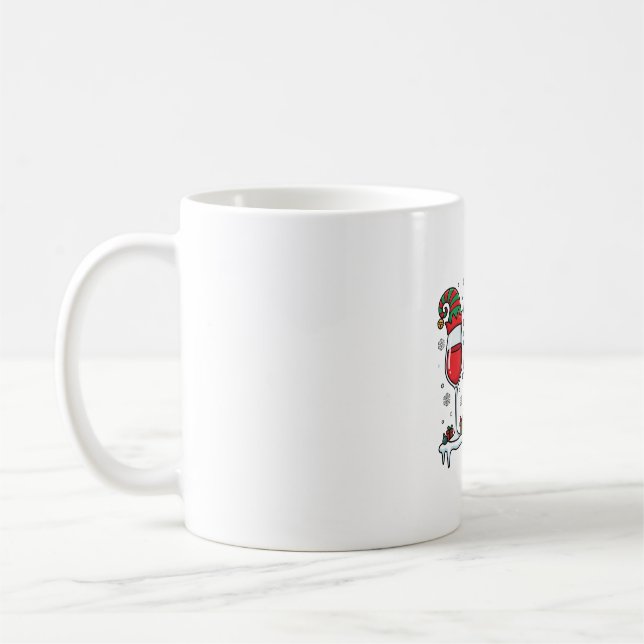 Weihnachtsrotweingläser Feiertagsvektor Kaffeetasse (Links)