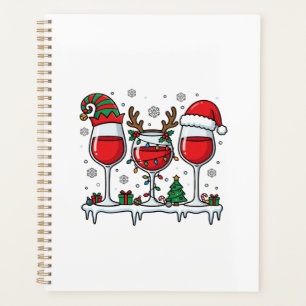 Weihnachtsrotweingläser Feiertagsvektor Planer