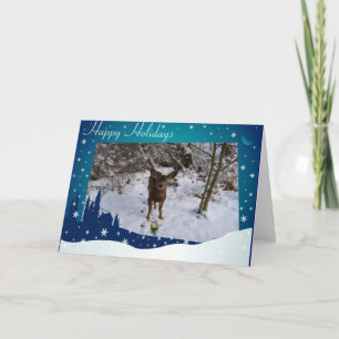Weihnachtsrotwild Feiertagskarte