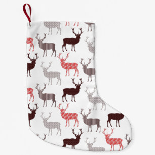 Weihnachtsrotwild-/-ren-dekoratives Muster Kleiner Weihnachtsstrumpf