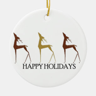 Weihnachtsrotwild-Weihnachtsverzierung Keramikornament