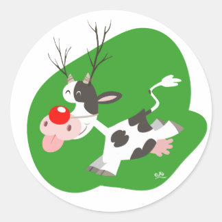 Weihnachtsrübersticker Runder Aufkleber