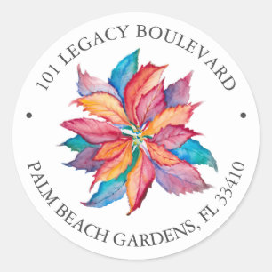 WeihnachtsRücksendeadressen-Aufkleber Runder Aufkleber