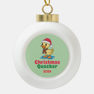 Weihnachtssacker Keramik Kugel-Ornament