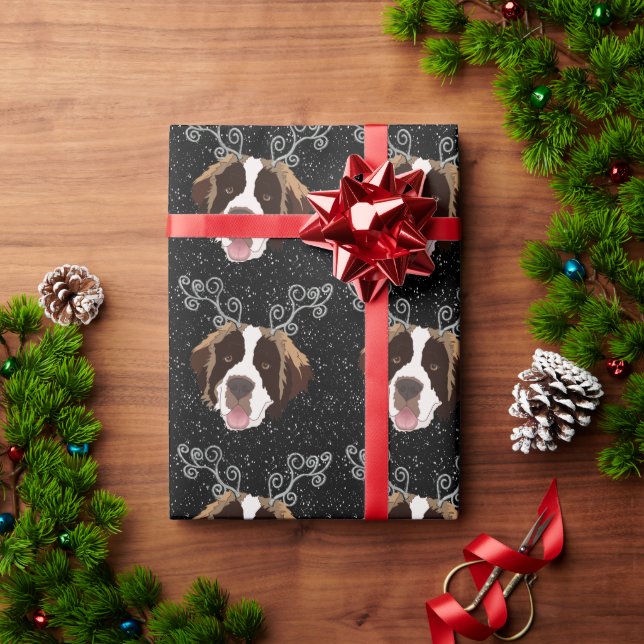 WeihnachtsSaint Bernard Geschenkpapier (Feiertagsgeschenk)