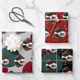 WeihnachtsSaint Bernard Geschenkpapier Set