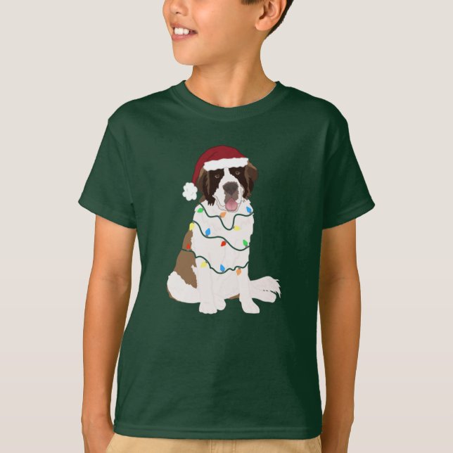 WeihnachtsSaint Bernard T-Shirt (Vorderseite)