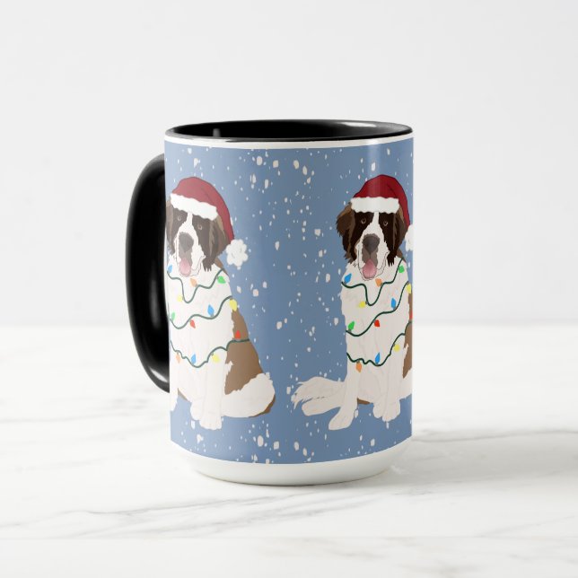 WeihnachtsSaint Bernard Tasse (Vorderseite Links)