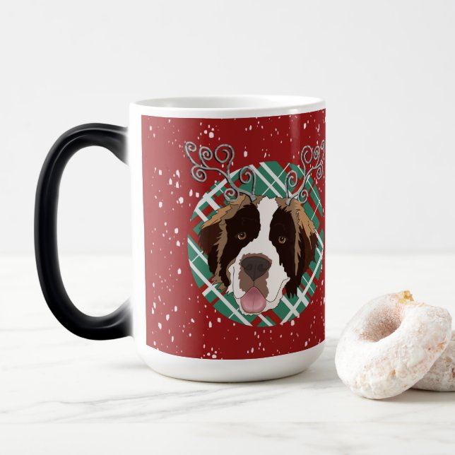 WeihnachtsSaint Bernard Verwandlungstasse (Mit Donut)