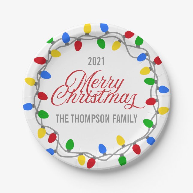 Weihnachtssaison | Circle Custom Pappteller (Vorderseite)