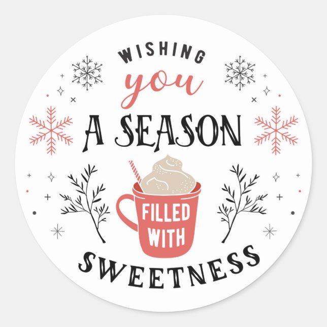 Weihnachtssaison Cocoa Sticker (Vorderseite)