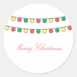 Weihnachtssaison der Lichter-Aufkleber Runder Aufkleber