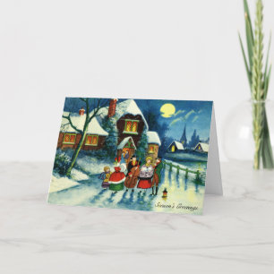 Weihnachtssaison für Carolers Feiertagskarte