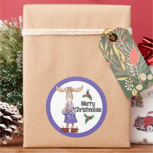 Weihnachtssaison in Pajamas mit Kakao Runder Aufkleber