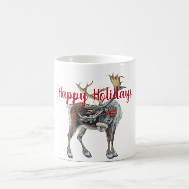 Weihnachtssaison mit individualisierbarer Begrüßun Kaffeetasse (Mittel)