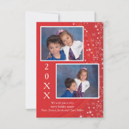 Weihnachtssaison Rote und Weiße Sterne 3x5Weihnach Einladung