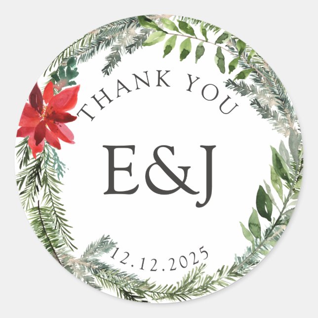 Weihnachtssaison Runder Aufkleber (Vorderseite)