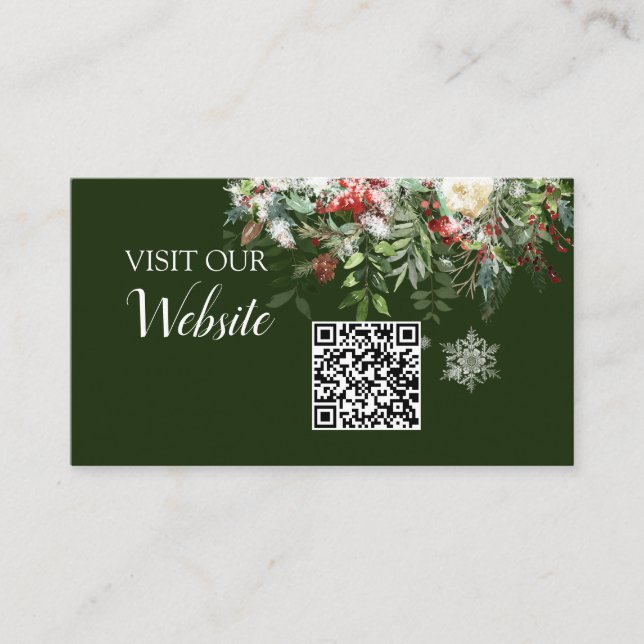 Weihnachtssaison Website QR Code Begleitkarte (Vorderseite)