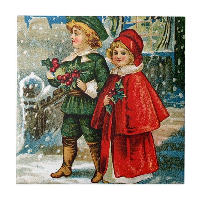 Weihnachtssänger Fliese (Vorderseite)