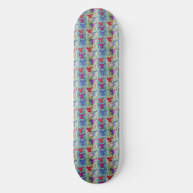 Weihnachtssanken mit Trumpets Skateboard (Vorderseite)