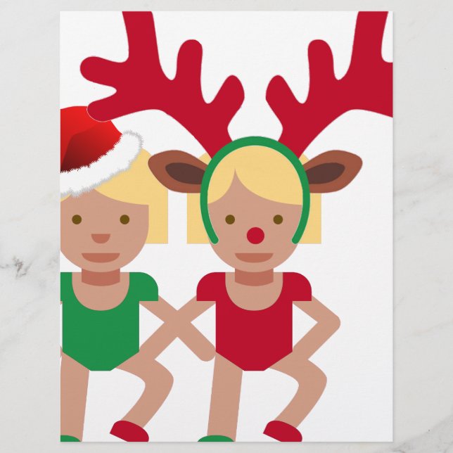 Weihnachtssanta-Zwillinge Emoji (Vorderseite)