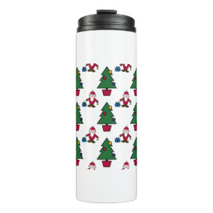 Weihnachtsscene-nahtloses Muster Thermosbecher