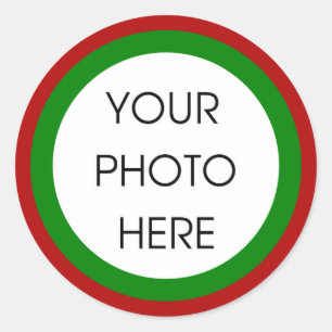 Weihnachtsschablonenaufkleber Runder Aufkleber