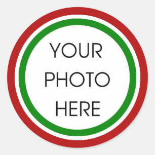 Weihnachtsschablonenaufkleber Runder Aufkleber