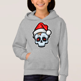 Weihnachtsschädel, Cartoon Stil Hoodie