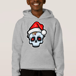 Weihnachtsschädel, Cartoon Stil Hoodie