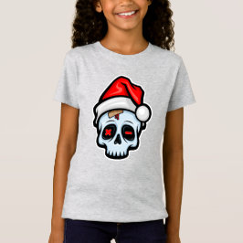 Weihnachtsschädel, Cartoon Stil T-Shirt