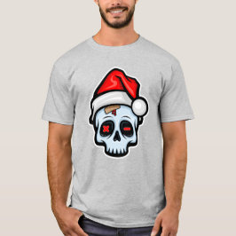 Weihnachtsschädel, Cartoon Stil T-Shirt