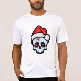 Weihnachtsschädel, Cartoon Stil T-Shirt